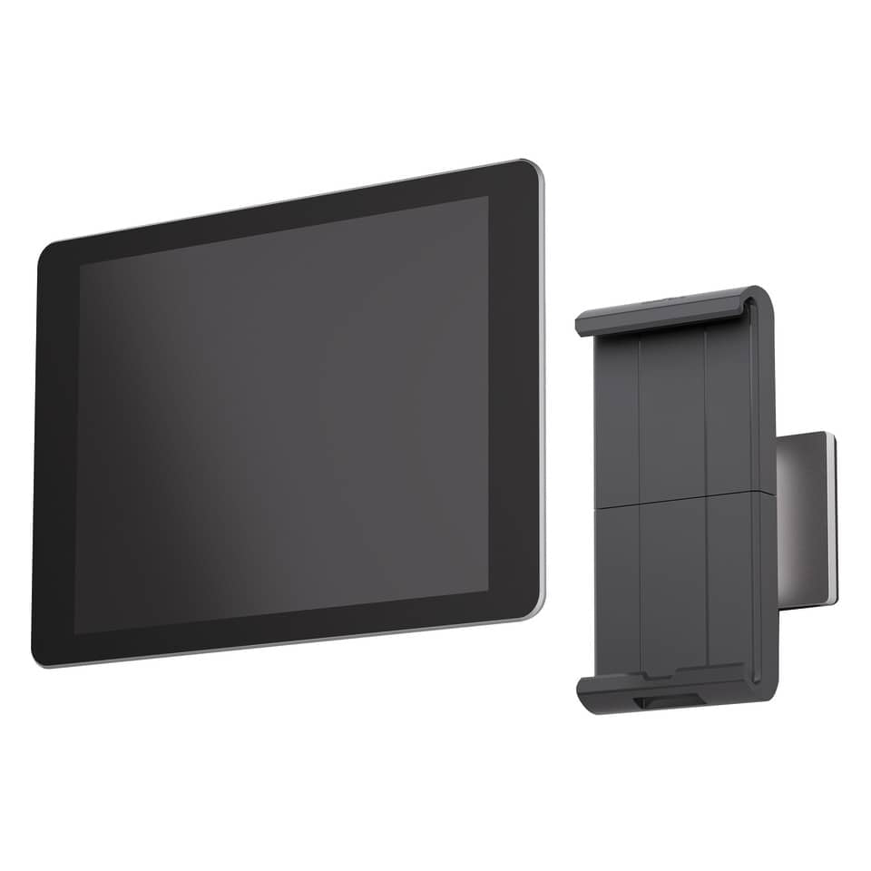 Porta tablet da muro DURABLE per tablet da 7" a 13" argento metallizzato 8,5x5x18cm - 893323