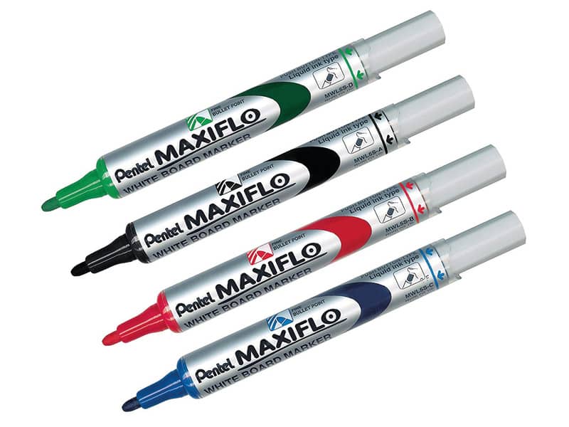 Marcatore per lavagne bianche Pentel MAXIFLO punta conica 4,0 mm blu MWL5S-C