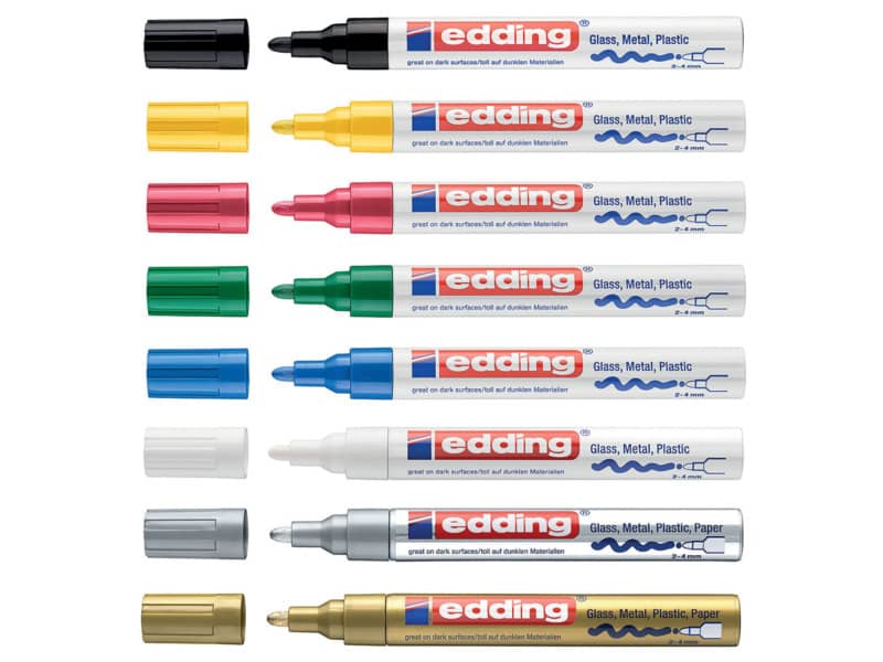 Marcatore a vernice edding 750 punta conica 2-4 mm argento 4-750054