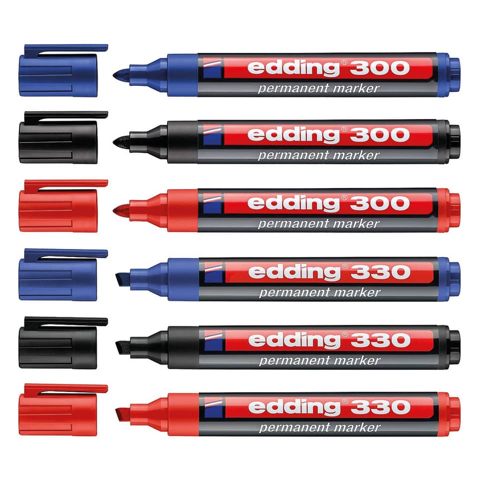 Marcatore permanente edding 300 punta conica 1,5-3 mm blu 4-300003