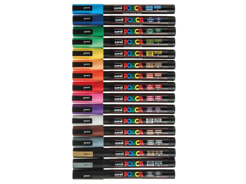 Marcatore a tempera POSCA Uni-Ball punta tonda 1,8-2,5 mm oro M PC5M ORO