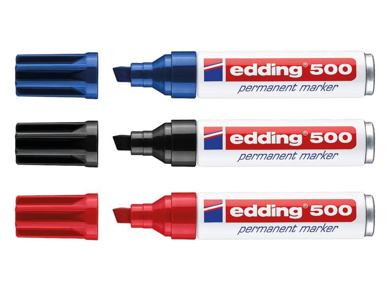 Marcatore permanente edding 500 punta scalpello 2-7 mm blu 4-500003