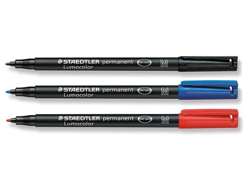 Penna a punta sintetica Staedtler Lumocolor permanent pen 317 M blu 317-3
