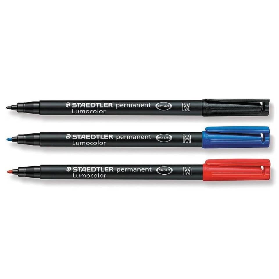 Penna a punta sintetica Staedtler Lumocolor permanent pen 317 M blu 317-3