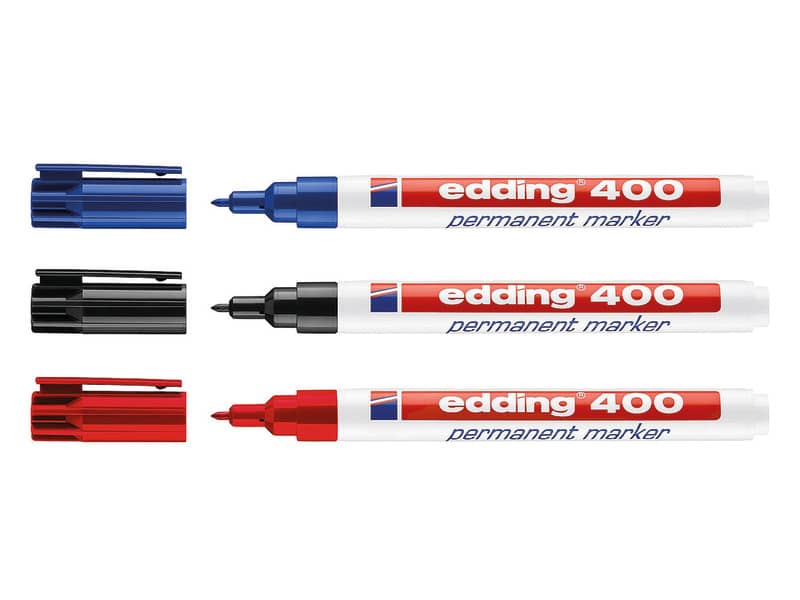 Marcatore permanente edding 400 punta conica 1 mm blu 4-400003