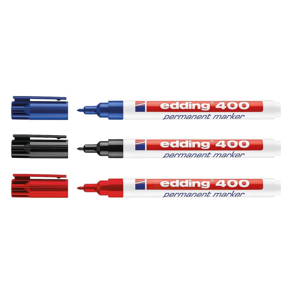 Marcatore permanente edding 400 punta conica 1 mm blu 4-400003