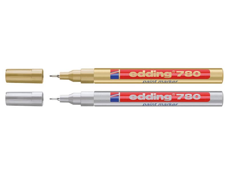 Marcatore a vernice edding 780 punta conica 0,8 mm argento 4-780054