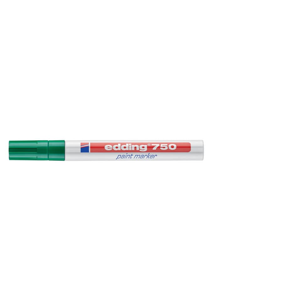 Marcatore a vernice edding 750 punta conica 2-4 mm verde 4-750004