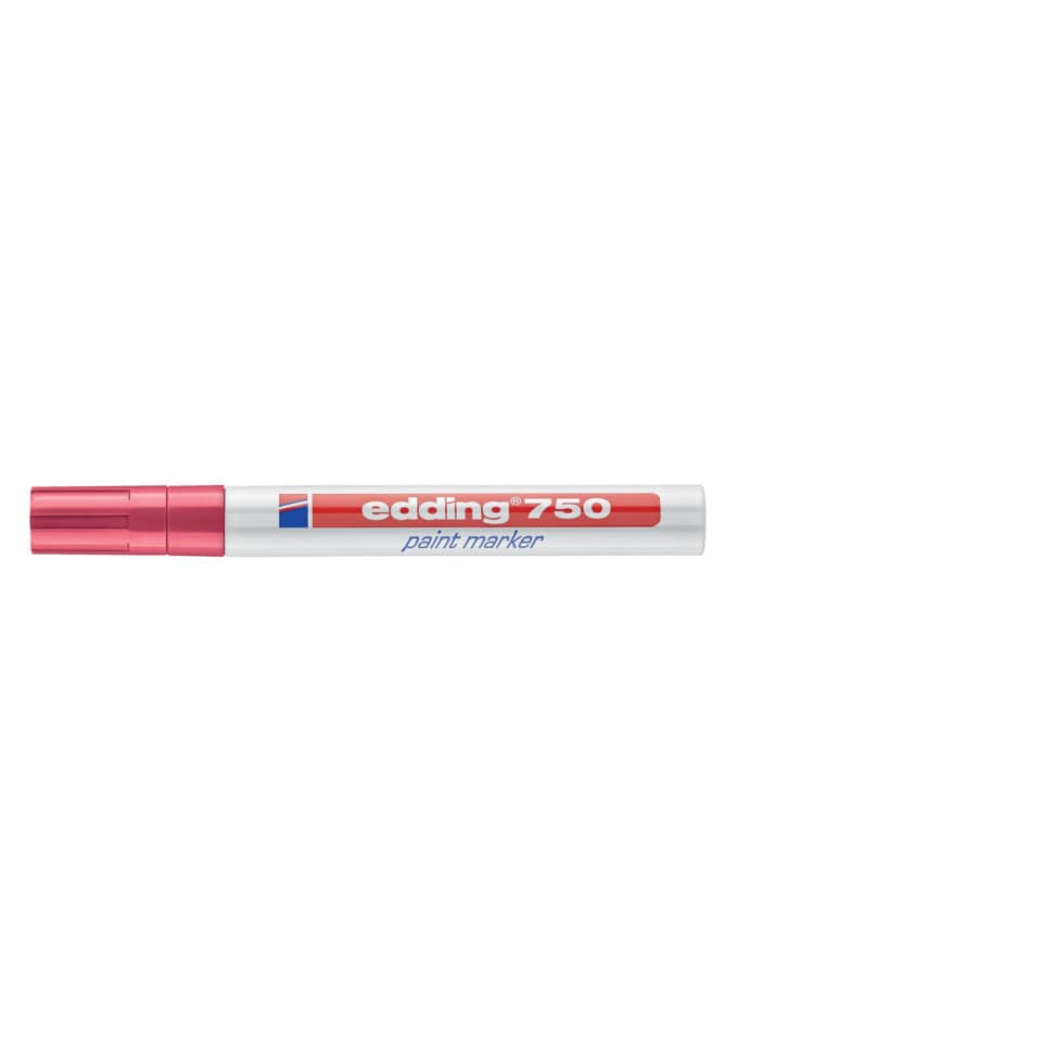 Marcatore a vernice edding 750 punta conica 2-4 mm rosso 4-750002