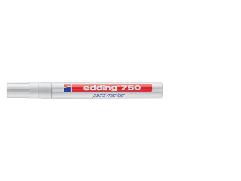 Marcatore a vernice edding 750 punta conica 2-4 mm bianco 4-750049