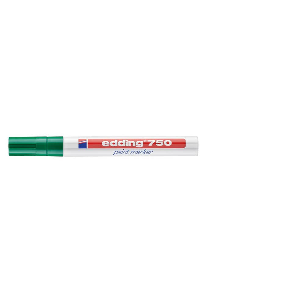 Marcatore a vernice edding 750 punta conica 2-4 mm verde 4-750004