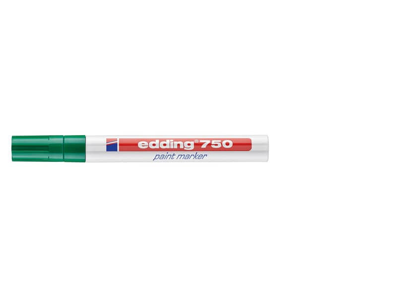 Marcatore a vernice edding 750 punta conica 2-4 mm verde 4-750004