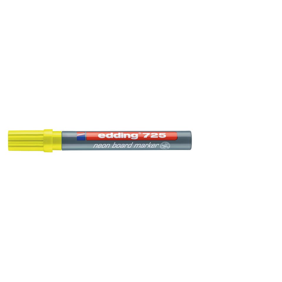Marcatore Neon per lavagne edding 725 punta scalpello 2-5 mm giallo fluorescente - 4-725065