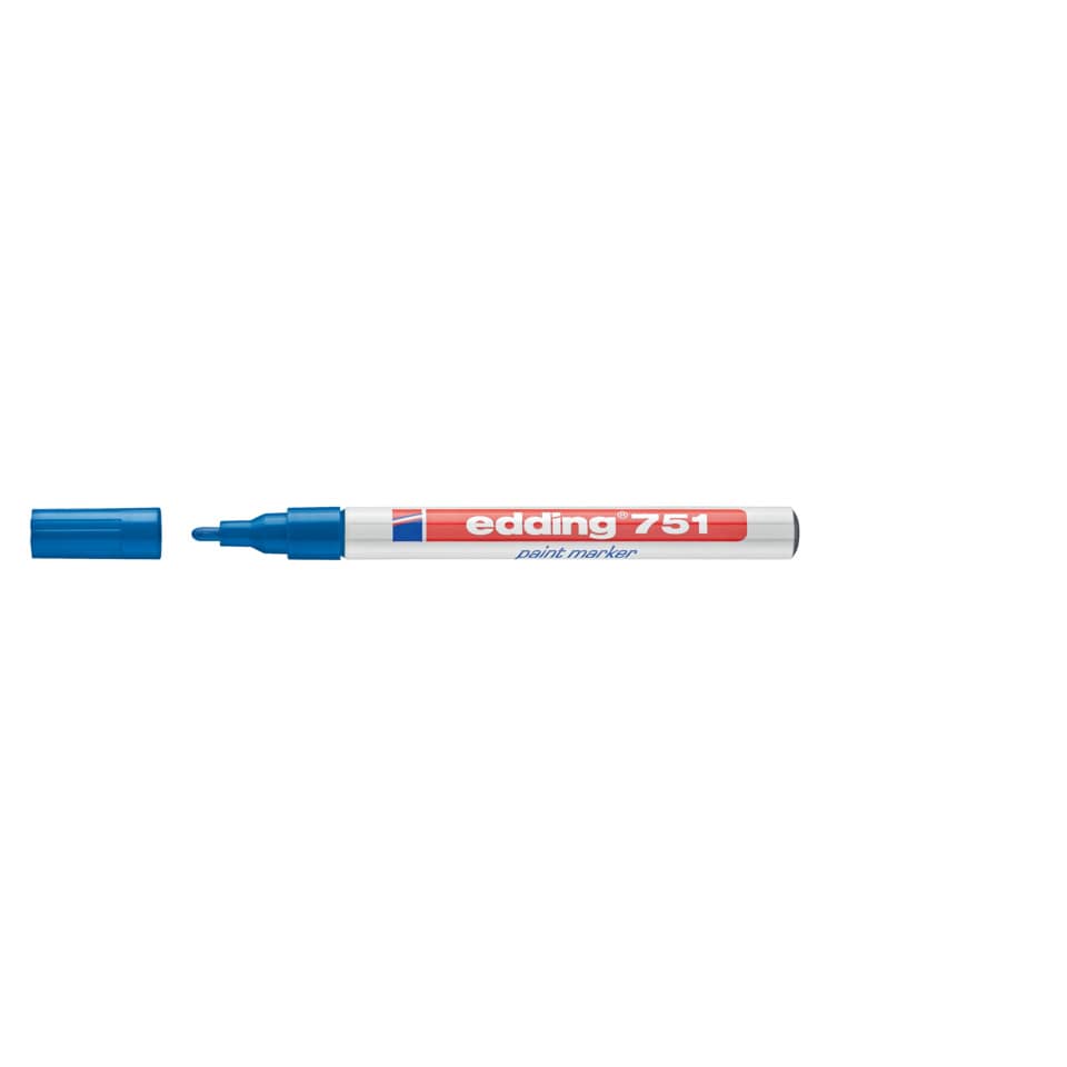 Marcatore a vernice edding 751 punta conica 1-2 mm blu 4-751003