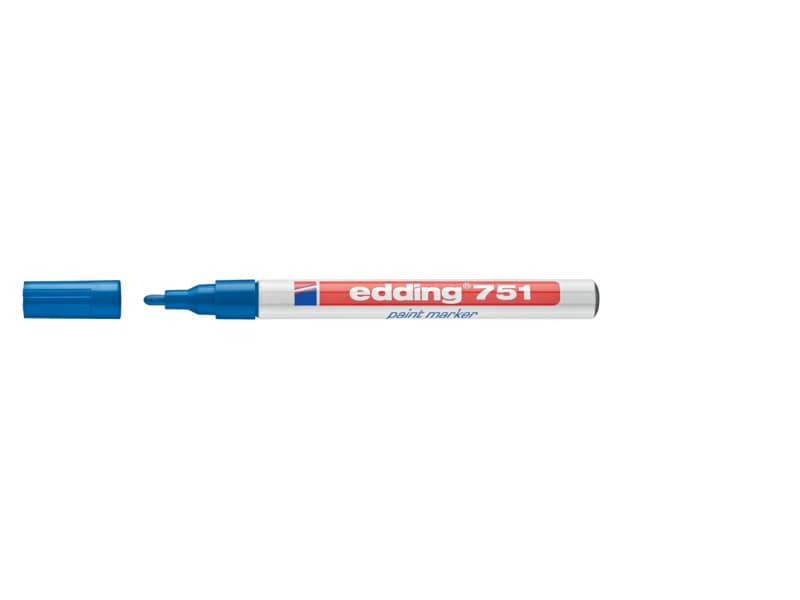 Marcatore a vernice edding 751 punta conica 1-2 mm blu 4-751003