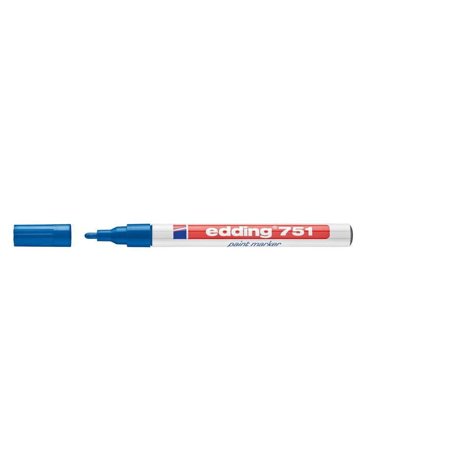 Marcatore a vernice edding 751 punta conica 1-2 mm blu 4-751003