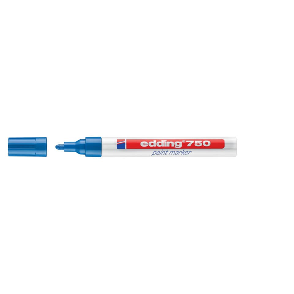 Marcatore a vernice edding 750 punta conica 2-4 mm blu 4-750003