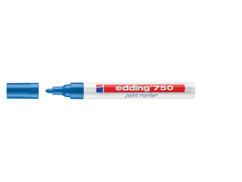 Marcatore a vernice edding 750 punta conica 2-4 mm blu 4-750003