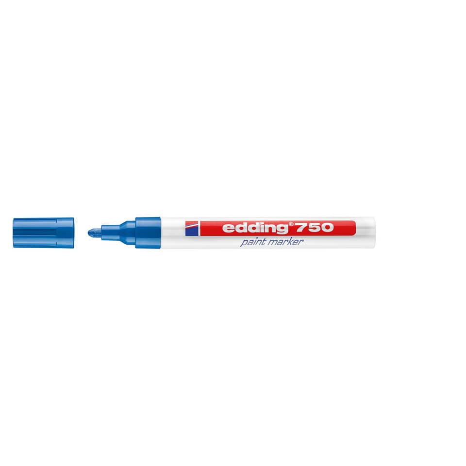 Marcatore a vernice edding 750 punta conica 2-4 mm blu 4-750003
