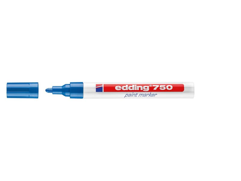 Marcatore a vernice edding 750 punta conica 2-4 mm blu 4-750003