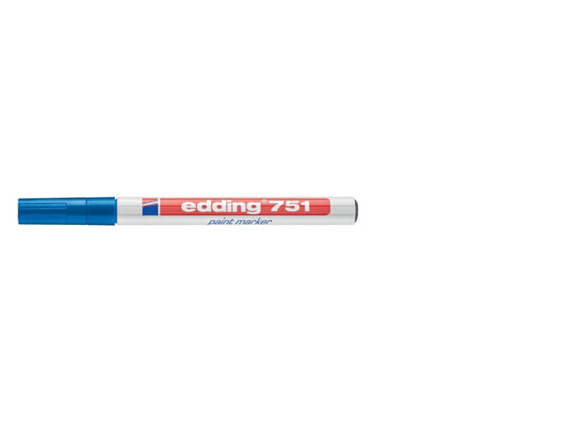 Marcatore a vernice edding 751 punta conica 1-2 mm blu 4-751003