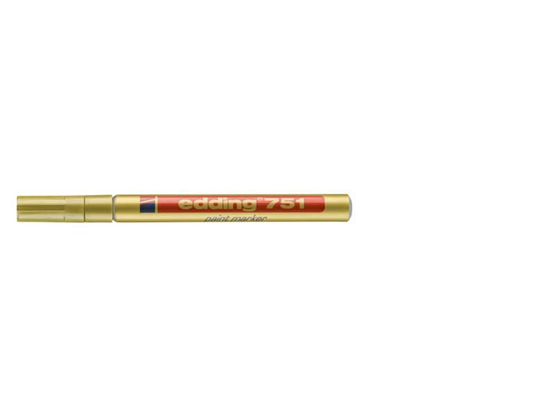 Marcatore a vernice edding 751 punta conica 1-2 mm oro 4-751053