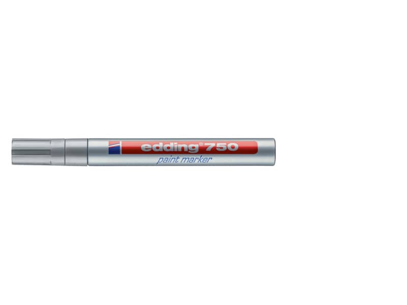 Marcatore a vernice edding 750 punta conica 2-4 mm argento 4-750054