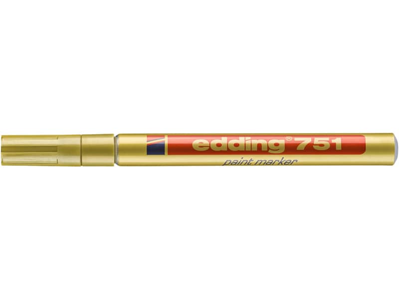 Marcatore a vernice edding 751 punta conica 1-2 mm oro 4-751053
