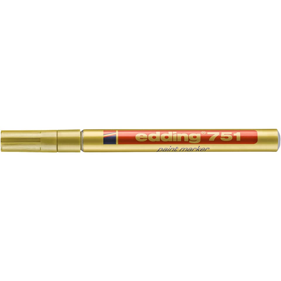 Marcatore a vernice edding 751 punta conica 1-2 mm oro 4-751053