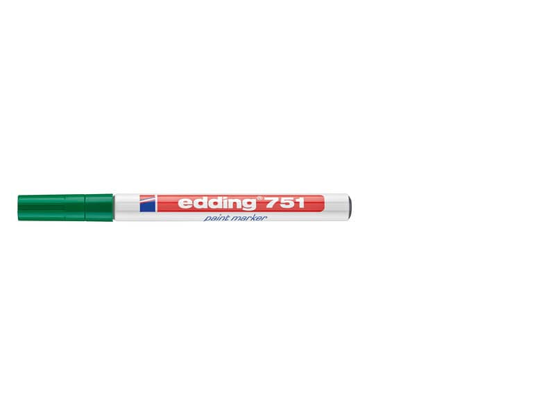 Marcatore a vernice edding 751 punta conica 1-2 mm verde 4-751004