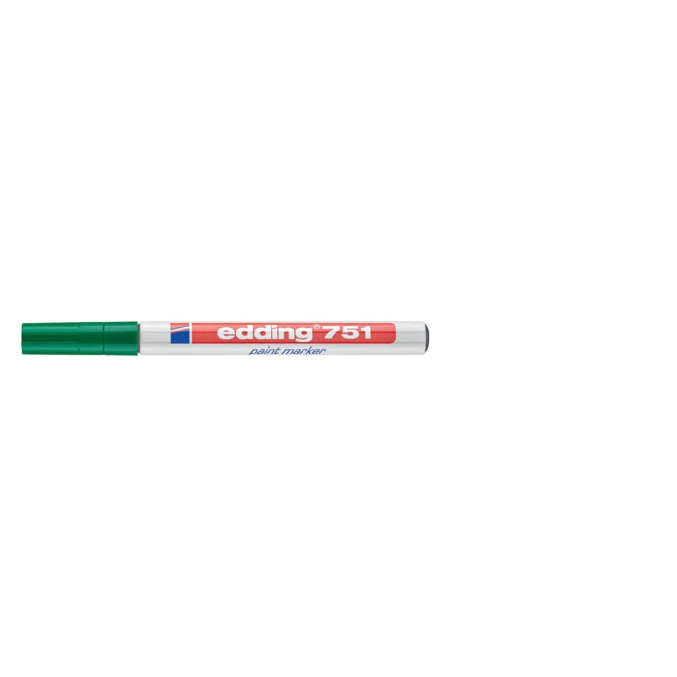 Marcatore a vernice edding 751 punta conica 1-2 mm verde 4-751004