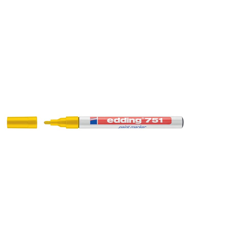 Marcatore a vernice edding 751 punta conica 1-2 mm giallo 4-751005