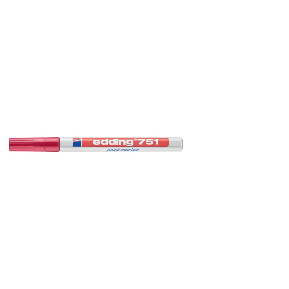 Marcatore a vernice edding 751 punta conica 1-2 mm rosso 4-751002