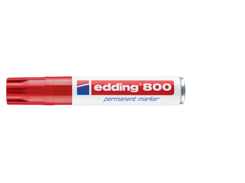 Marcatore permanente edding 800 punta scalpello 4-12 mm rosso 4-800002