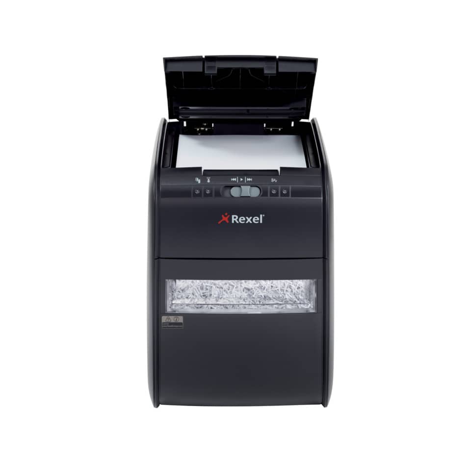 Distruggidocumenti ad alimentazione automatica Rexel Auto+90X P-3 20 L taglio a frammenti 4x45 mm 2103080EUA