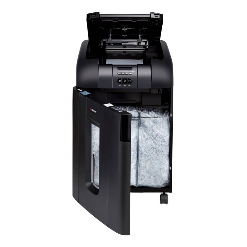 Distruggidocumenti ad alimentazione automatica Rexel Auto+600M P-5 80 L taglio microframmenti 2x15 mm 2104500EUA