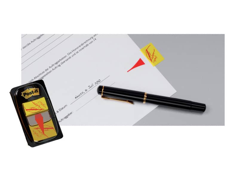 Segnapagina removibili Post-it® Index Medium "Firma qui" 50 fogli giallo 680-31