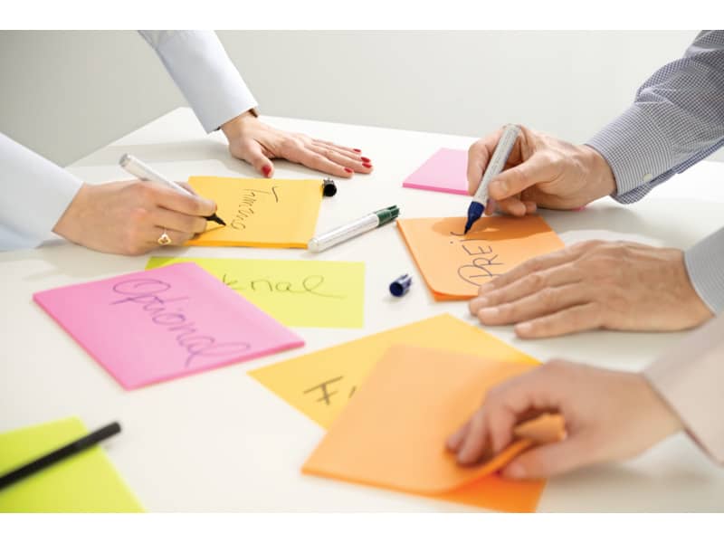 Foglietti riposizionabili Post-it® Super Sticky Meeting Notes Large assortiti conf. 4 blocchetti da 45 ff - 6845-SS EU