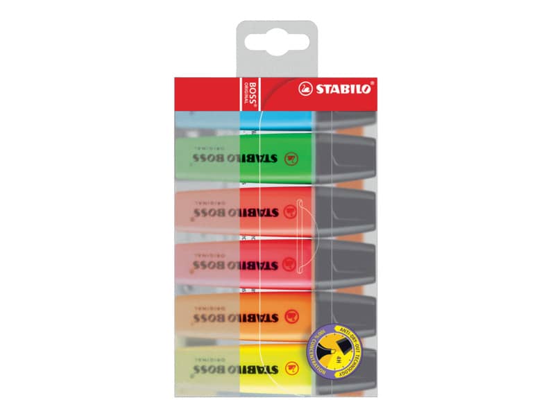 Evidenziatori Stabilo Boss Original 2-5 mm assortiti conf. 6 pezzi - 70/6