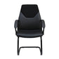 Sedia visitatore direzionale su slitta Unisit Guru GRV Eco Smart - rivestimento similpelle nero con braccioli - GRV/KN