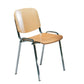 Sedia visitatore a 4 gambe Unisit Dado D5L in legno - struttura in acciaio conf. 2 pezzi - D5CL/2