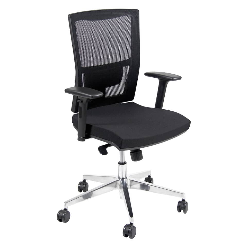 Sedia operativa girevole Unisit Larissa LR2 schienale in rete - rivestimento Eco nero - LR2/EN
