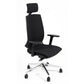 Sedia operativa girevole Unisit Larissa LR1SB con poggiatesta - rivestimento Eco nero - LR1SB/EN