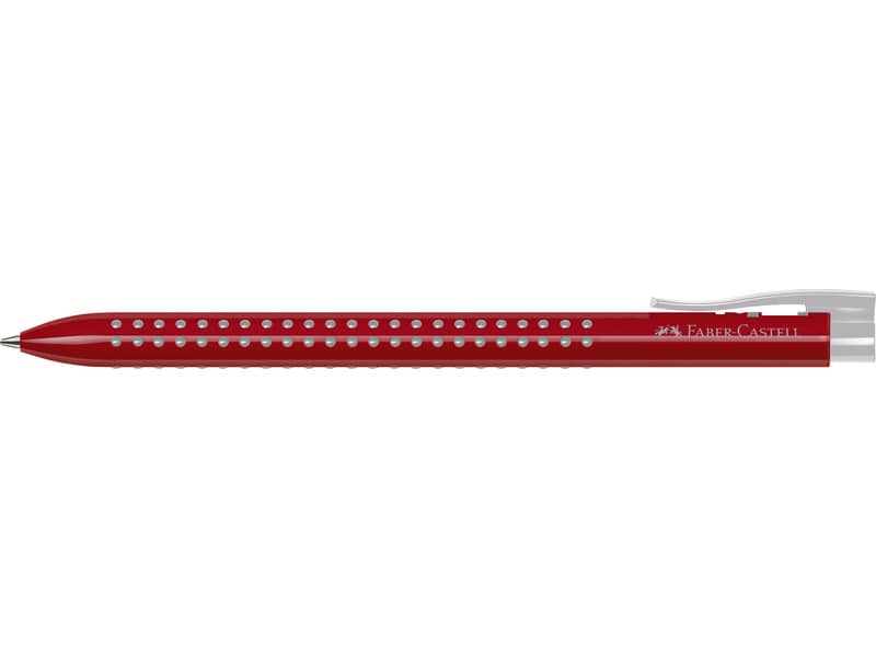 Penne a sfera a scatto Faber-Castell Grip 2022 tratto M rossa 544621
