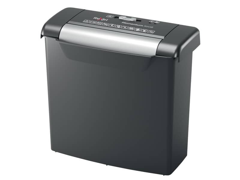 Distruggidocumenti uso personale Rexel Momentum S206 - P-2 - 9 L - taglio a strisce 6 mm- 2104568EU