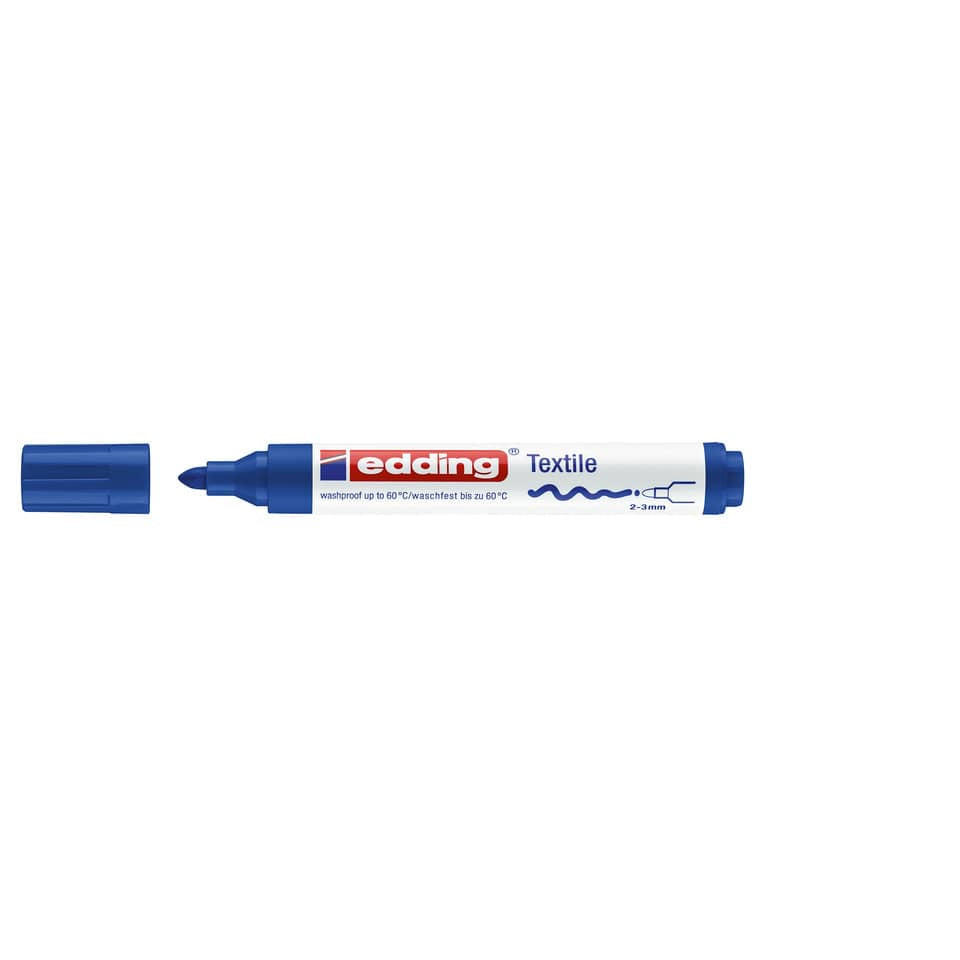 Marcatore per tessuti edding 4500 punta conica 2-3 mm blu 4-4500003