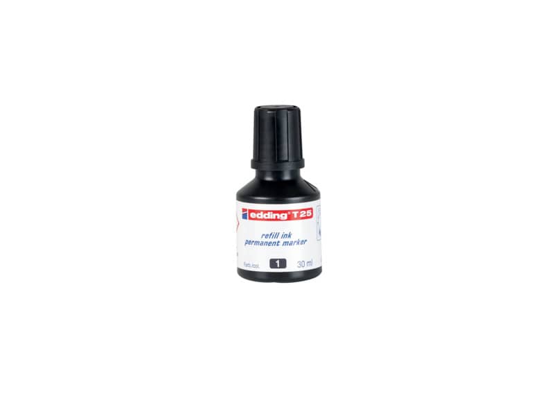 Inchiostro permanente per ricarica edding T 25 nero - 30 ml 4-T25001