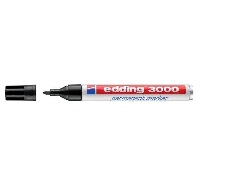 Marcatore permanente edding 3000 punta conica 1,5-3 mm nero 4-3000001
