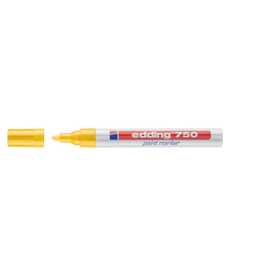 Marcatore a vernice edding 750 punta conica 2-4 mm giallo 4-750005