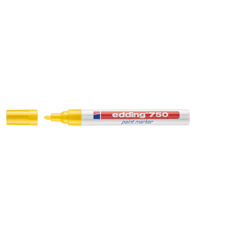 Marcatore a vernice edding 750 punta conica 2-4 mm giallo 4-750005